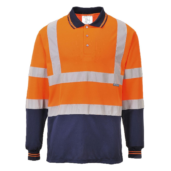 Portwest - Polo bicolore manches longues HV - S279-Lire la description