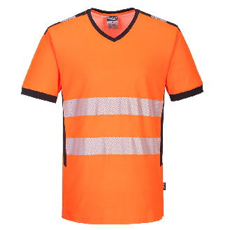 Portwest - Tee-shirt manches courtes avec col en V haute visibilité PW3-Lire la description