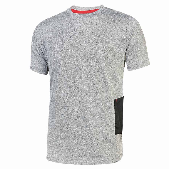 U-Power - Tee-shirt manches courtes gris clair Slim ROAD U-Power - Tee-shirt manches courtes gris clair Slim ROAD-Lire la description