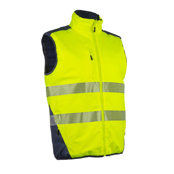 Coverguard - Gilet Ripstop HV jaune anti-froid réversible et imperméable YORU-Lire la description