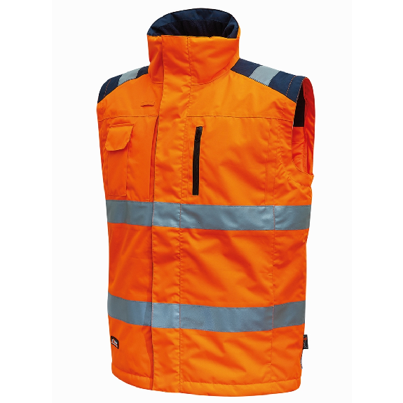 U-Power - Gilet orange haute visibilité rembourré PRIME-Lire la description