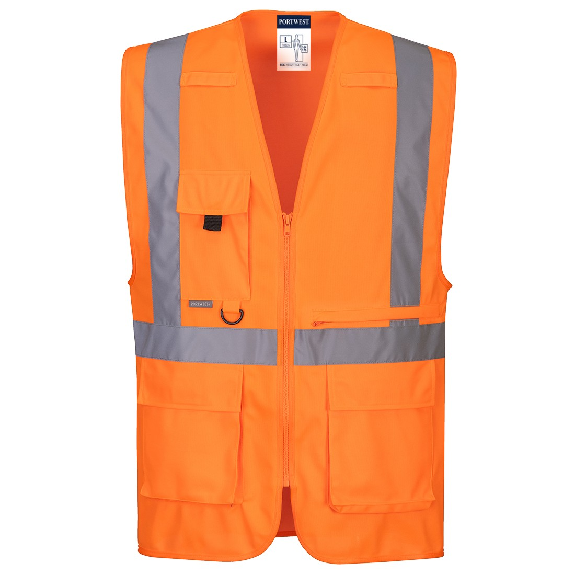 Portwest - Gilet EXECUTIVE haute visibilité avec poche pour tablette-Lire la description