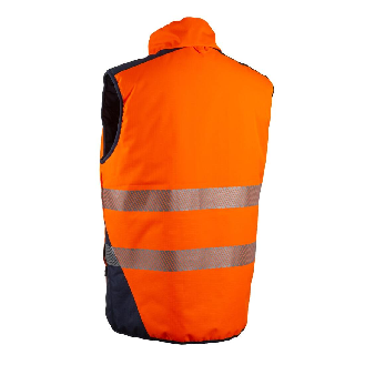Coverguard - Gilet Ripstop HV orange anti-froid réversible et imperméable YORU-Lire la description