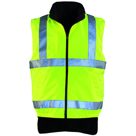Coverguard - Gilet thermique HV jaune doublé polaire HI-WAY-Lire la description