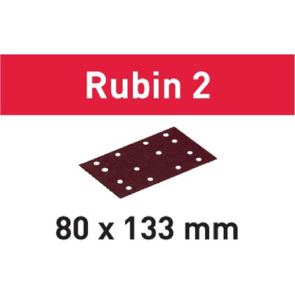 Feuille de slujar 80x133 P220 Ru2 / 50 Rubin 2 - 499053 --Lire la description