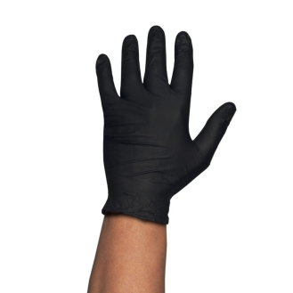 [100u] Guantes desechables 7.0g de nitrilo en color negro-Leer más