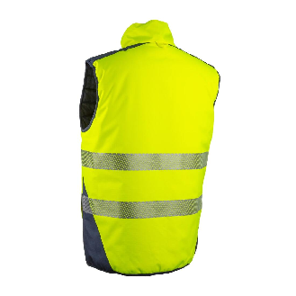 Coverguard - Gilet Ripstop HV jaune anti-froid réversible et imperméable YORU-Lire la description