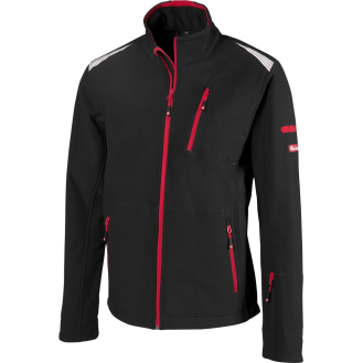 Herren Jacke 24, schwarz/rot Gr.L-Beschreibung lesen