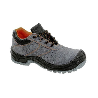 Zapato de seguridad gris de serraje perforado-Leer más