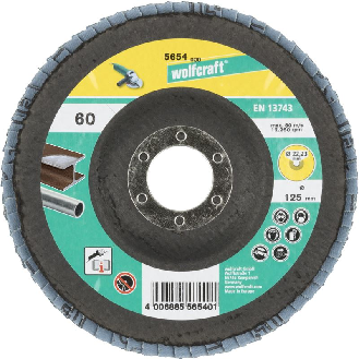 1 disco de láminas abrasivo WS. grano 60 Ø 125 mm 5654000-Leer más