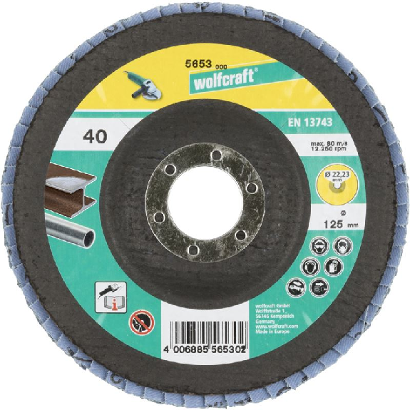 1 disco de láminas abrasivo WS. grano 40 Ø 125 mm 5653000-Leer más