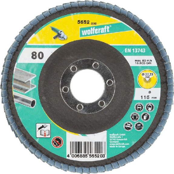 1 disco de láminas abrasivo WS. grano 80 Ø 115 mm 5652000-Leer más