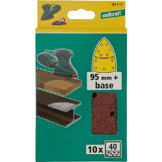 10 hojas abrasivas adhesivas 2 piezas, corindón, grano 40-Leer más