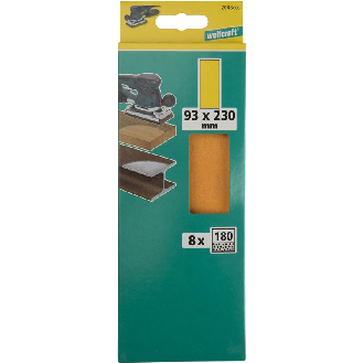 8 hojas de lijar de corindón, grano 180, 93 x 230 mm-Leer más