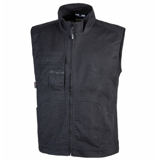 U-Power - Gilet de travail noir en toile WAVE-Lire la description