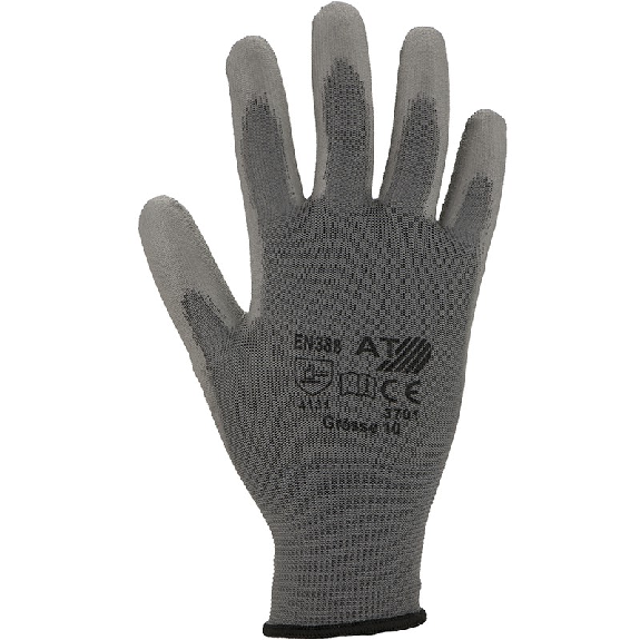 [12 pares] Guantes de nylon y poliuretano gris-Beschreibung lesen