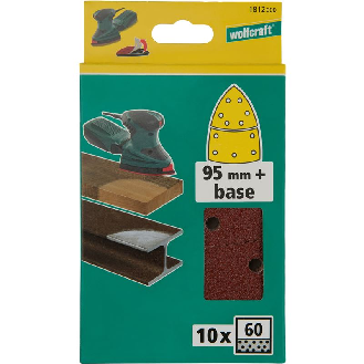 10 hojas abrasivas adhesivas 2 piezas, corindón, grano 60-Leer más