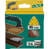 5 hojas abrasivas adhesivas Corindón, grano 240 Delta 95 mm
