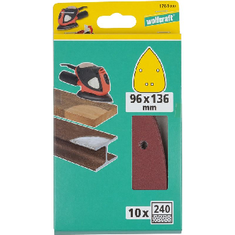 10 hojas abrasivas adhesivas corindón de grano 240 de 96 x 136 mm-Leer más