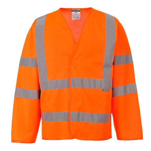 Portwest - Gilet 2 bandes et baudrier manches longues HV - C473 Portwest - Gilet 2 bandes et baudrier manches longues HV - C473-Lire la description