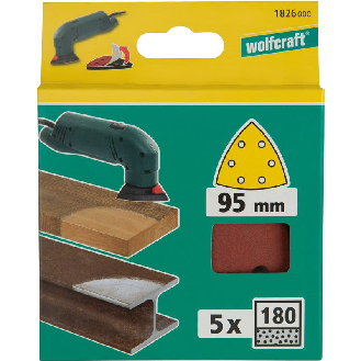 5 hojas abrasivas adhesivas Corindón, grano 180 Delta 95 mm-Beschreibung lesen