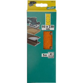 5 hojas de lijar de corindón. grano 40. 93 x 230 mm 1971000-Leer más