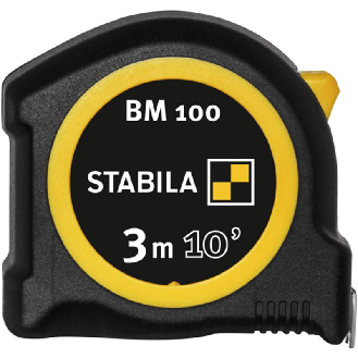 Flexómetro BM 100, 3 m (10'), escala cm/pulg.-Leer más