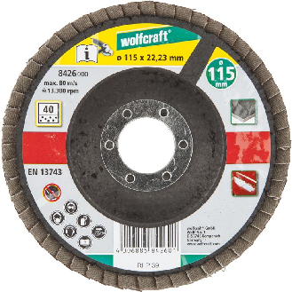 1 disco de láminas abrasivo WS. grano 40 Ø 115 mm 8426000-Leer más