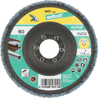 1 disco de láminas abrasivo WS. grano 60 Ø 115 mm 5651000-Leer más