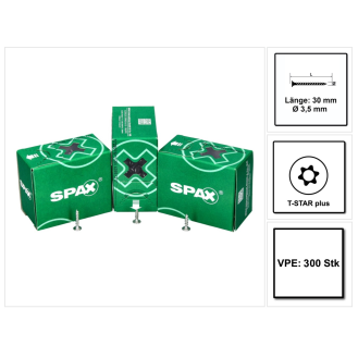 SPAX Rückwandschrauben 3,5 x 30 ohne Linse T-STAR PLUS T20 VG-Beschreibung lesen