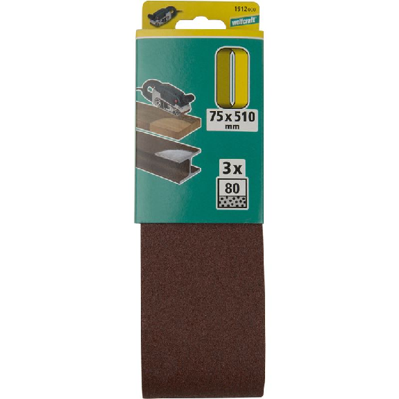 3 lijas de banda, corindón, grano 80, 75 x 510-Leer más