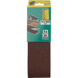 3 lijas de banda, corindón, grano 80, 75 x 533-Leer más