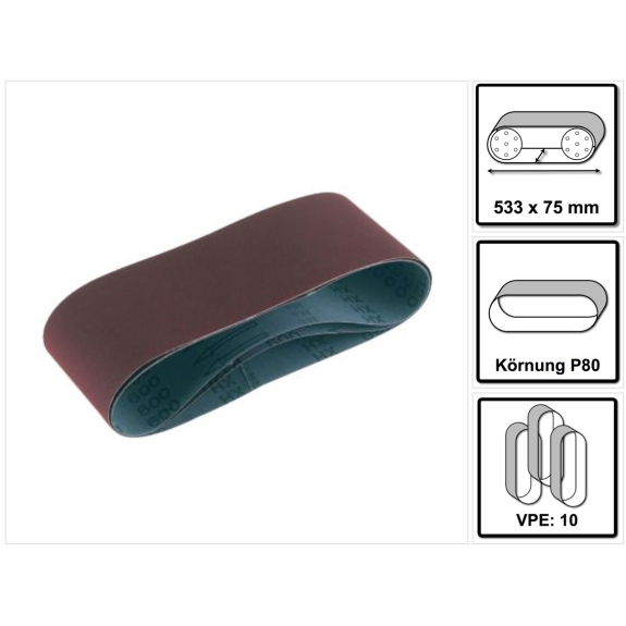 Banda de lijar L533X 75-P80 RU2/10 Rubin 2 - 499157 --Leer más