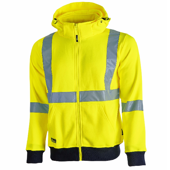 U-Power - Sweat-shirt jaune haute visibilité zippé MELODY-Lire la description