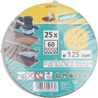 Discos abrasivos adhesivos grano 60 Ø 125 mm-Leer más