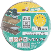 25 discos adhesivos de lijar Corindón, para exc., grano 60 Ø 115
