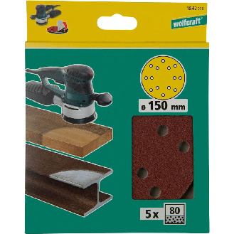 Discos abrasivos adhesivos Ø150 mm, grano 80-Leer más