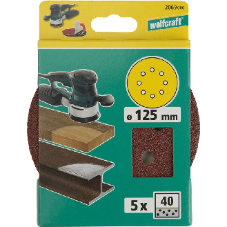 Discos abrasivos adhesivos Ø 125 mm, grano 40-Leer más