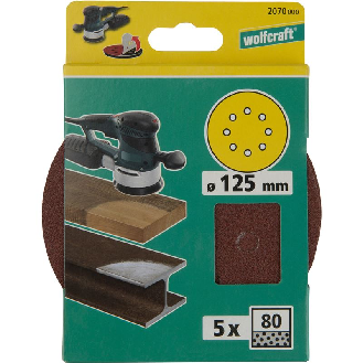 Discos abrasivos adhesivos Ø 125 mm, grano 80-Leer más