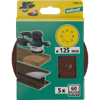 Discos abrasivos adhesivos Ø 125 mm, grano 60-Leer más