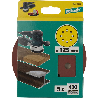 5 discos adhesivos de lijar Corindón, para exc., grano 400 Ø 125-Leer más