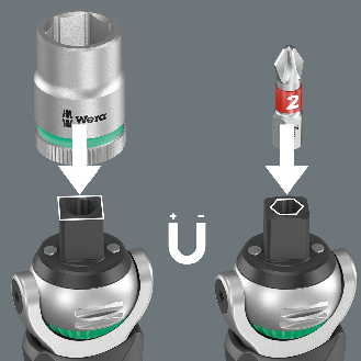 Set di chiavi a cricchetto 3/8" con punte integrate-Leggi tutto