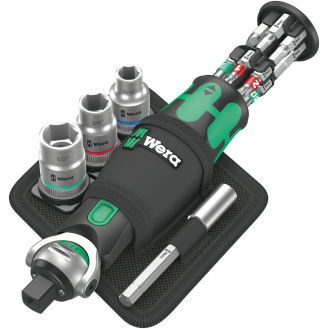 Set di chiavi a cricchetto 3/8" con punte integrate-Leggi tutto