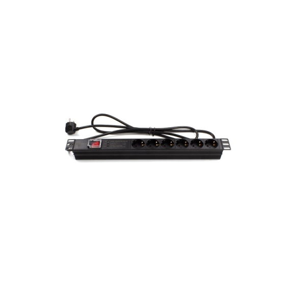 Regleta rack 19" 6 X Schuko con interruptor y protecci¢n  Networking-Leer más