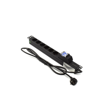 Regleta rack 19" 6 X Schuko con Protección Magnetotérmica Networking-Leer más