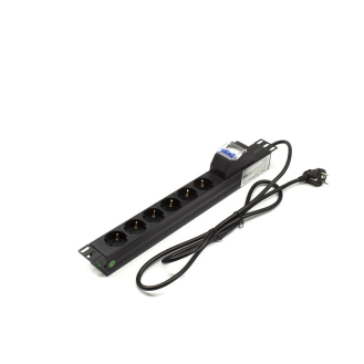 Regleta rack 19" 6 X Schuko con Protección Magnetotérmica Networking-Leer más
