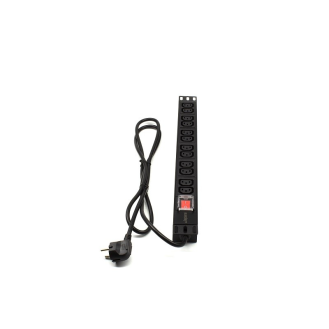 Regleta rack 19" 12 X IEC con interruptor  Networking-Leer más