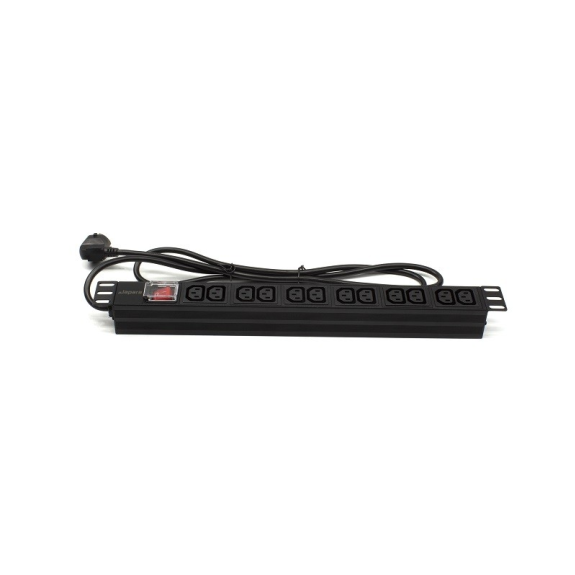 Regleta rack 19" 12 X IEC con interruptor  Networking-Leer más