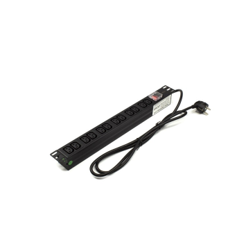 Regleta rack 19" 12 X IEC con interruptor  Networking-Leer más