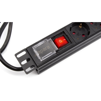 Regleta rack 19" 6 X Schuko con interruptor  Networking-Leer más
